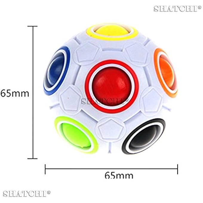 3D MAGIC RAINBOW BALL PUZZLE FIDGET CUBE EDUCATIONAL TOYS GIFTS STOCKING FILLER FOR KIDS ADULT HOLIDAY HOME INDOOR GAMES, MULTI, 3PCS - Image 3